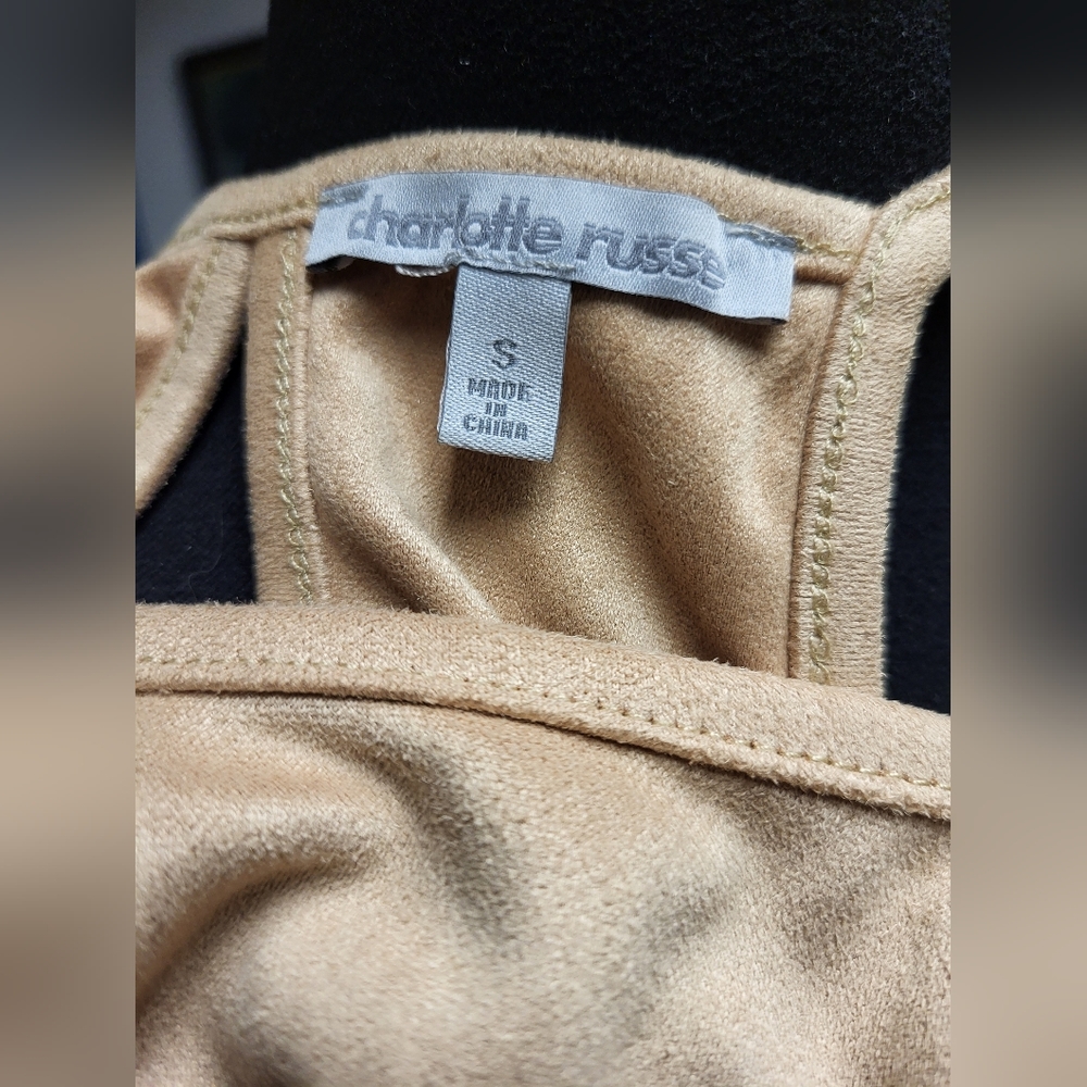 Charlotte Russe Faux Suede Side Lace Tank Size S - Picture 5 of 5